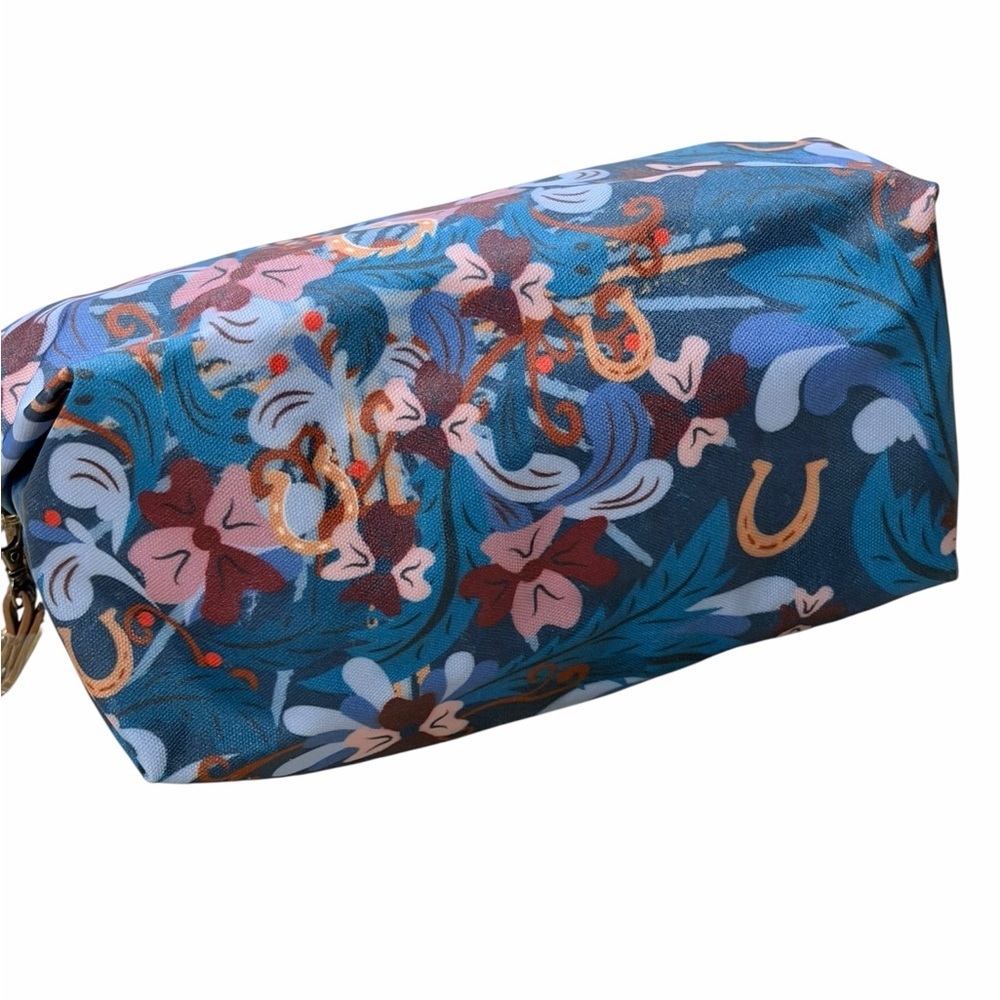 Catchfly Gold Horseshoe Cosmetic Pouch Bag NWT - Picture 5 of 12